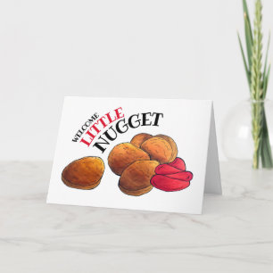 LITTLE NUGGET Chicken Nuggets Foodie Baby Shower Card