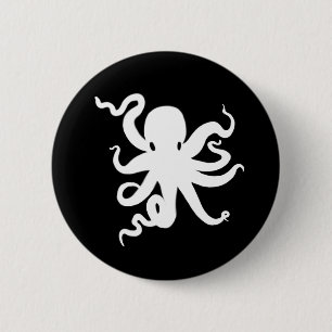 Little Octopus Squid Kraken Button