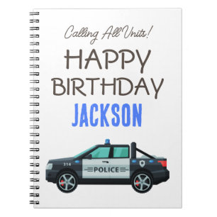 Little Officer Police Birthday Personalized Notebook