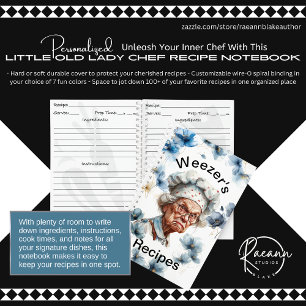 Little  Old Lady Chef Recipe Notebook
