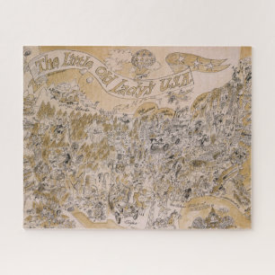 Little Old Lady's U.S.A. Map (Cartoon) Jigsaw Puzzle