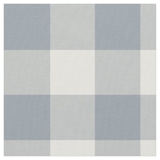 Little One Buffalo Check - dusty steel gray Fabric (Close Up)