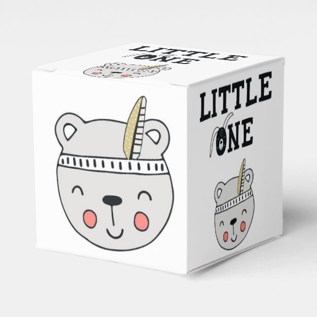 Little One | Indian Baby Bear | Favour Box (Front Side)