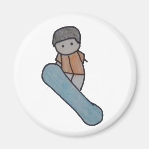 Little One snowboarder magnet