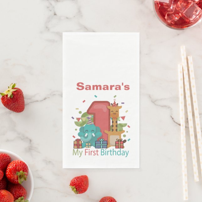 Little One's First Birthday  Napkin (Insitu)