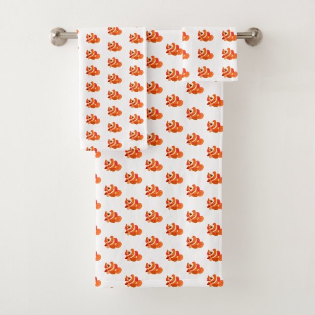 Little Orange Fish Bath Towel Set (Insitu)