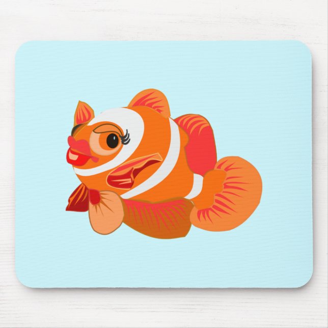 Little Orange Fish Mouse Mat (Front)