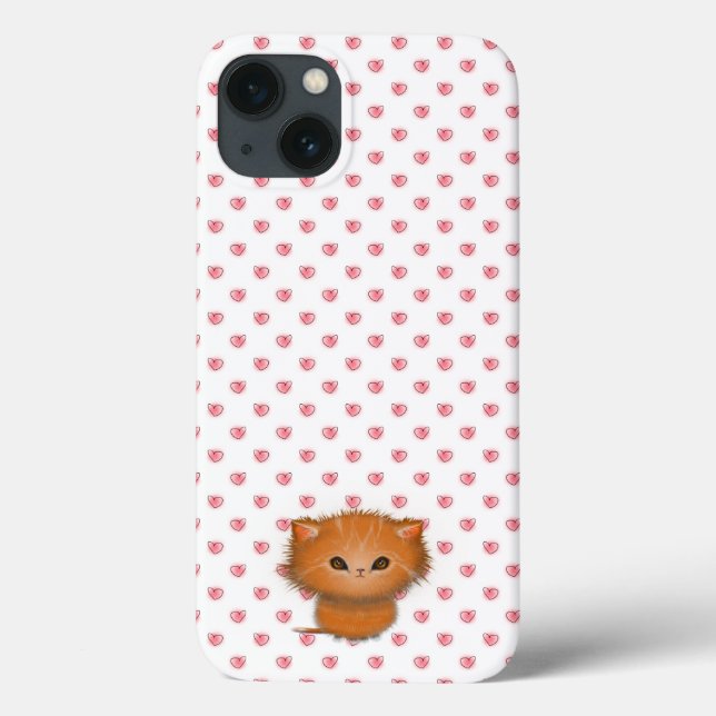 Little Orange Tabby Cat Kitten Illustration Case-Mate iPhone Case (Back)