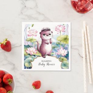 Little Otter Baby Shower Napkin