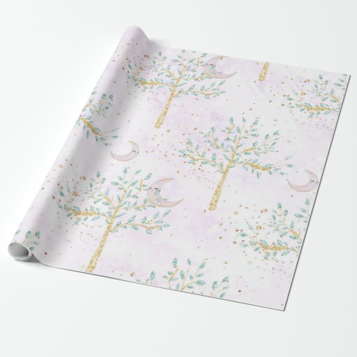 Image of Little Owl Sleeping Pattern 10 Wrapping Paper
