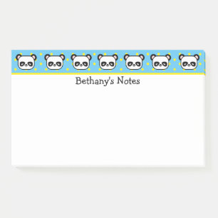 Little Panda Bears Personalised Post-it Notes