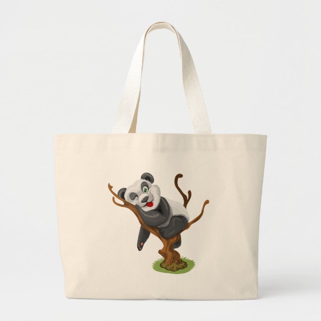 Little panda large tote bag (Front)