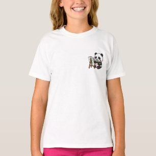 Little Panda Painting a Canvas Kids T-Shirt