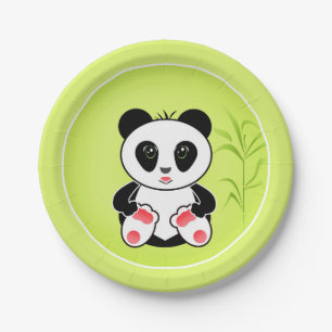Little Panda Paper Plate