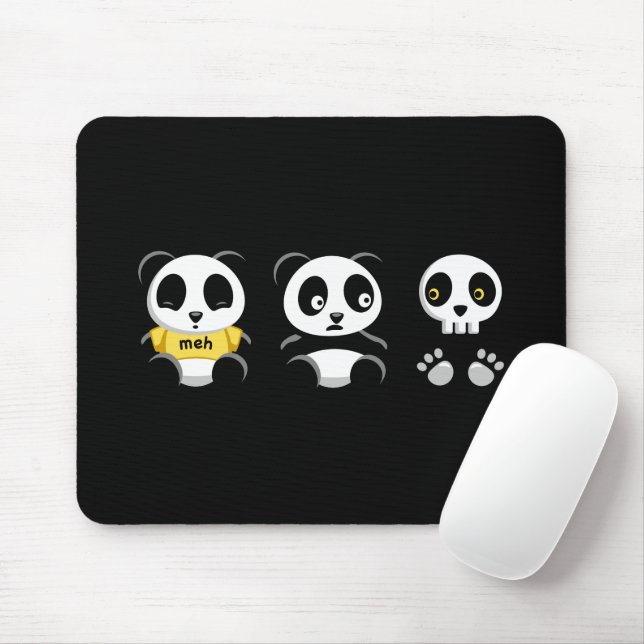 Little Pandas in the Dark Mouse Mat (With Mouse)
