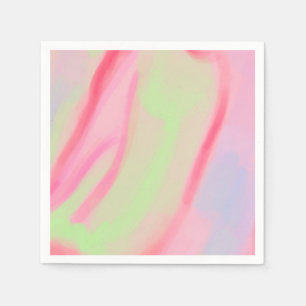 Little Party Balloon Animal Pink Painted Birthday Napkin