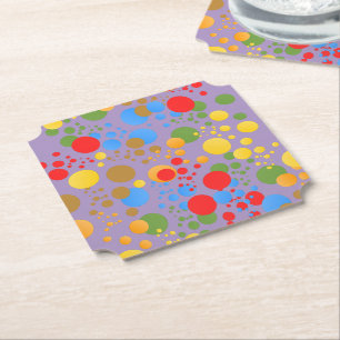 Little Party Monster and confetti Birthday Party Paper Coaster