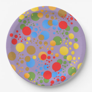 Little Party Monster and confetti Birthday Party Paper Plate