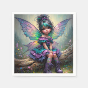 Little pastel themed fairy napkin