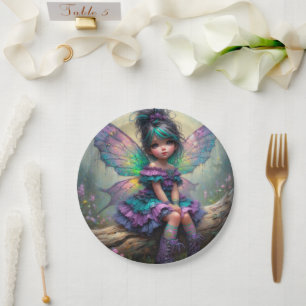 Little pastel themed fairy paper plate
