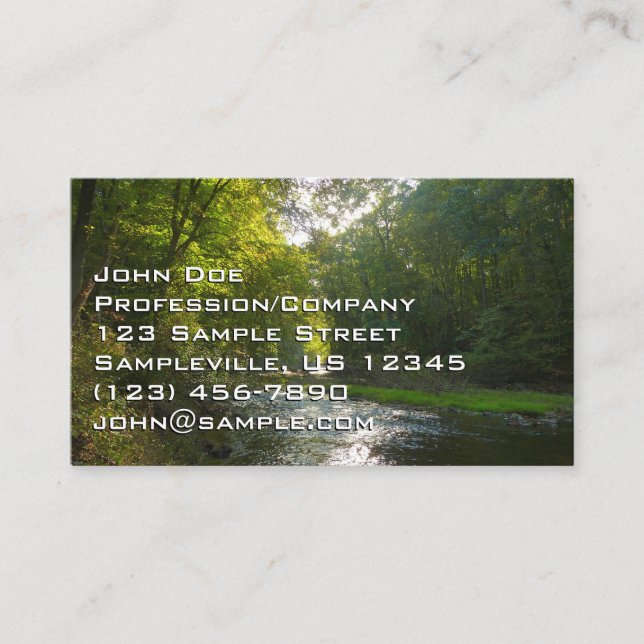 Little Patuxent River from Savage Park Business Card (Front)