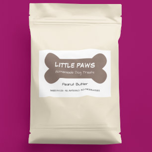 Little Paws Homemade Dog Treats Business Rectangular Sticker