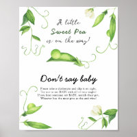 Little Pea Baby Shower - Don't say baby