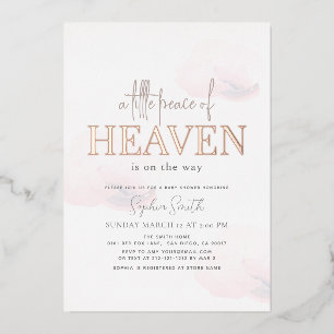 Little Peace of Heaven Pink Cloud Girl Baby Shower