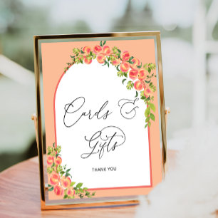 Little Peach Baby Shower Cards and Gifts Poster