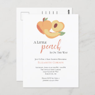 Little Peach Baby Shower Postcard