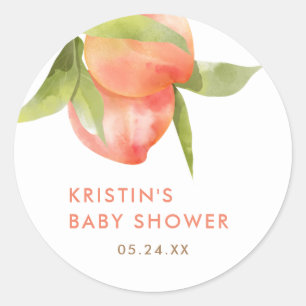 Little Peach Baby Shower Thank You Favour Stickers