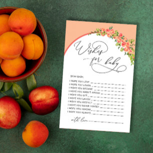 Little Peach Baby Shower Wishes for Baby Card