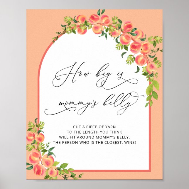 Little Peach How Big is Mummy's Belly Poster (Front)