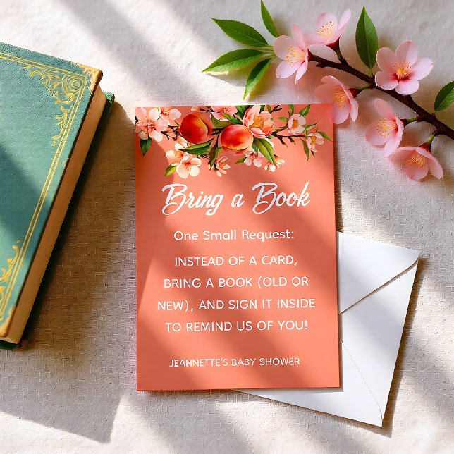 Little Peach Orchard Baby Shower Enclosure Card (Creator Uploaded)