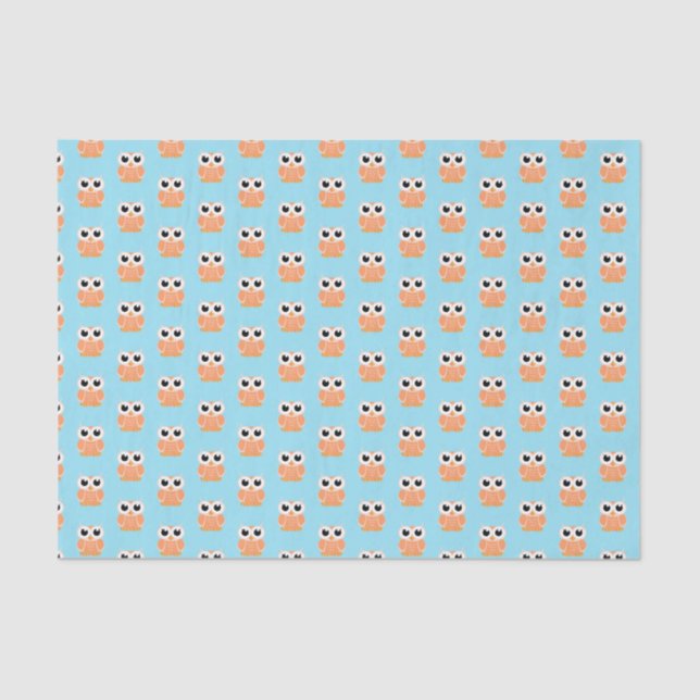 "Little Peach Owl" Tissue Paper (Front)