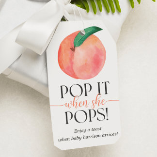 Little Peach Pop It When She Pops Gift Tag