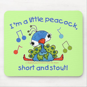 Little Peacock Short and Stout Mouse Mat