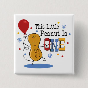 Little Peanut 1st Birthday 15 Cm Square Badge