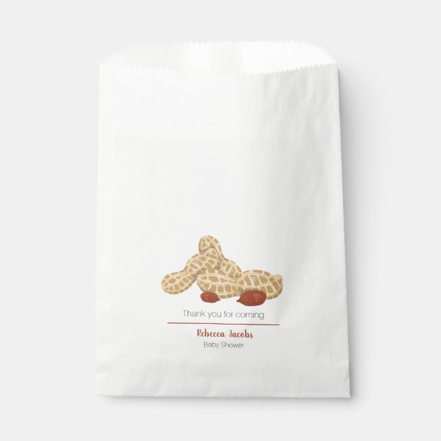 Little peanut baby shower favour bags (Front)