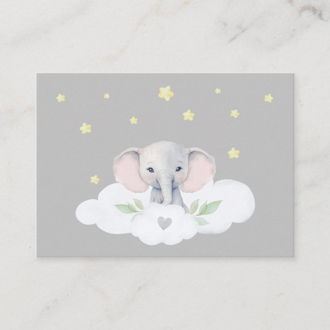Little Peanut Baby Shower Guessing Game Cards Grey (Front)