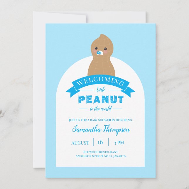 Little Peanut Baby Shower Invitation (Front)