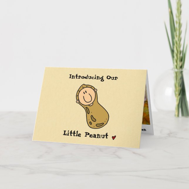 Little Peanut Birth Announcement (Front)