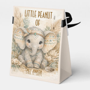 Little Peanut Boho Safari Elephant Boy Baby Shower Favour Box