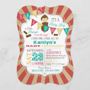 Little Peanut Carnival Baby Shower Invitation