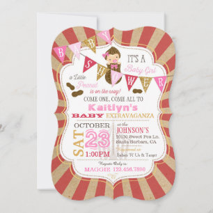 Little Peanut Carnival Baby Shower Invitation