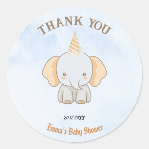 Little Peanut Dreams – Elephant Baby Shower Classic Round Sticker