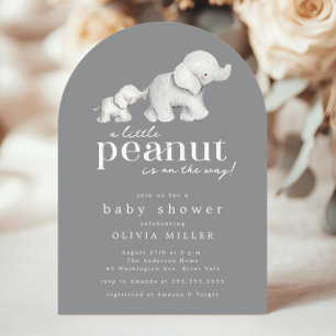 Little Peanut Elephant Baby Shower Invitation