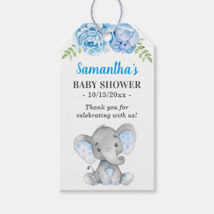 Little Peanut Elephant Boy Baby Shower Guest Favou Gift Tags