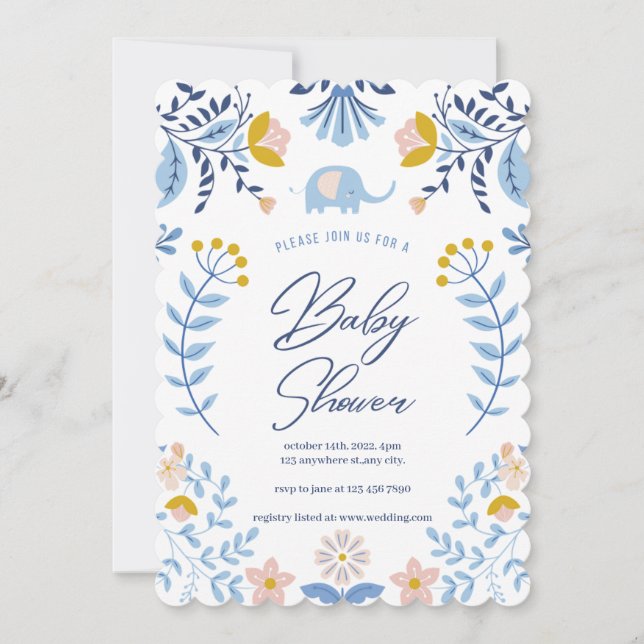 Little Peanut on the Way I Baby Shower Invitations (Front)