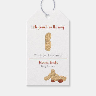 Little peanut on the way thank you gift tags